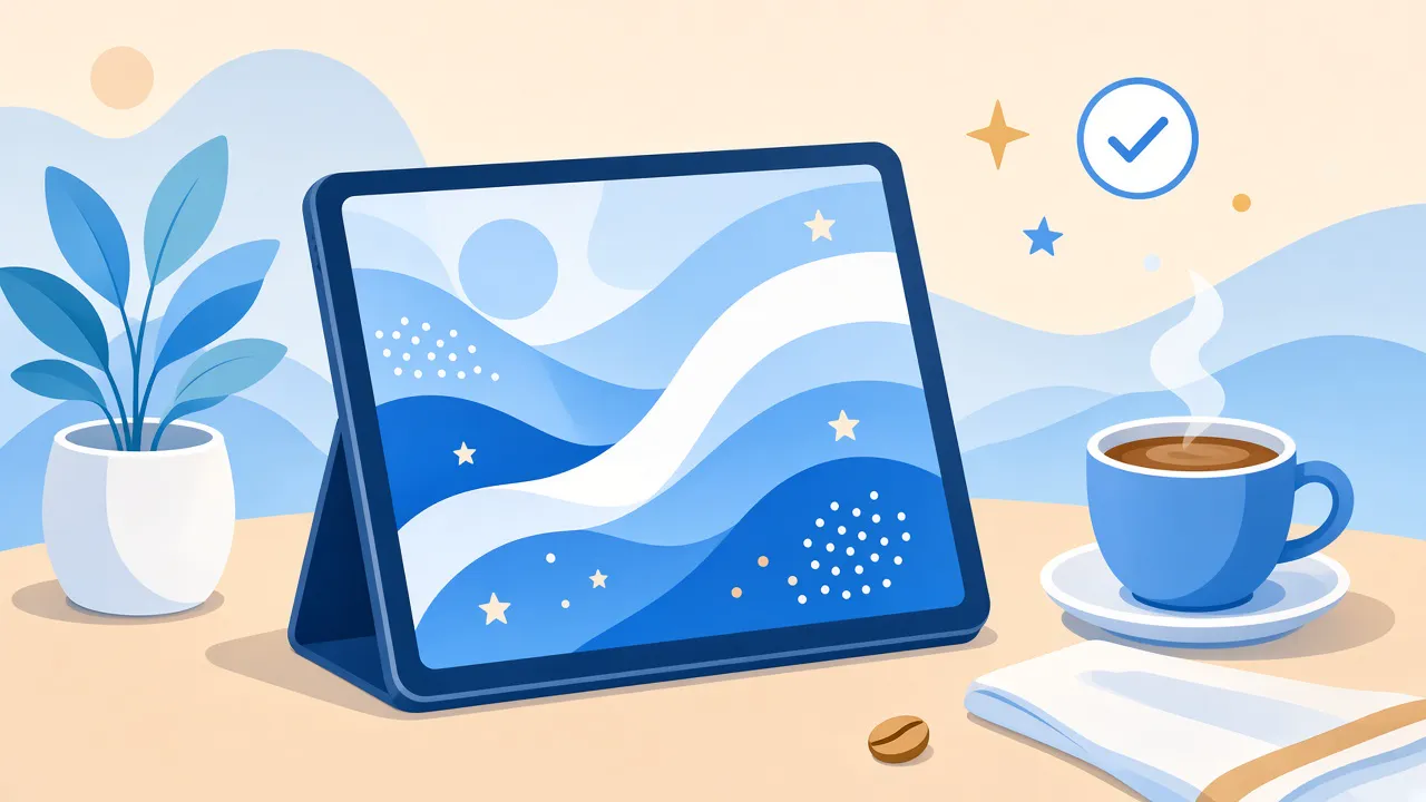 Illustration d'une tablette affichant la couverture d'un ebook terminé